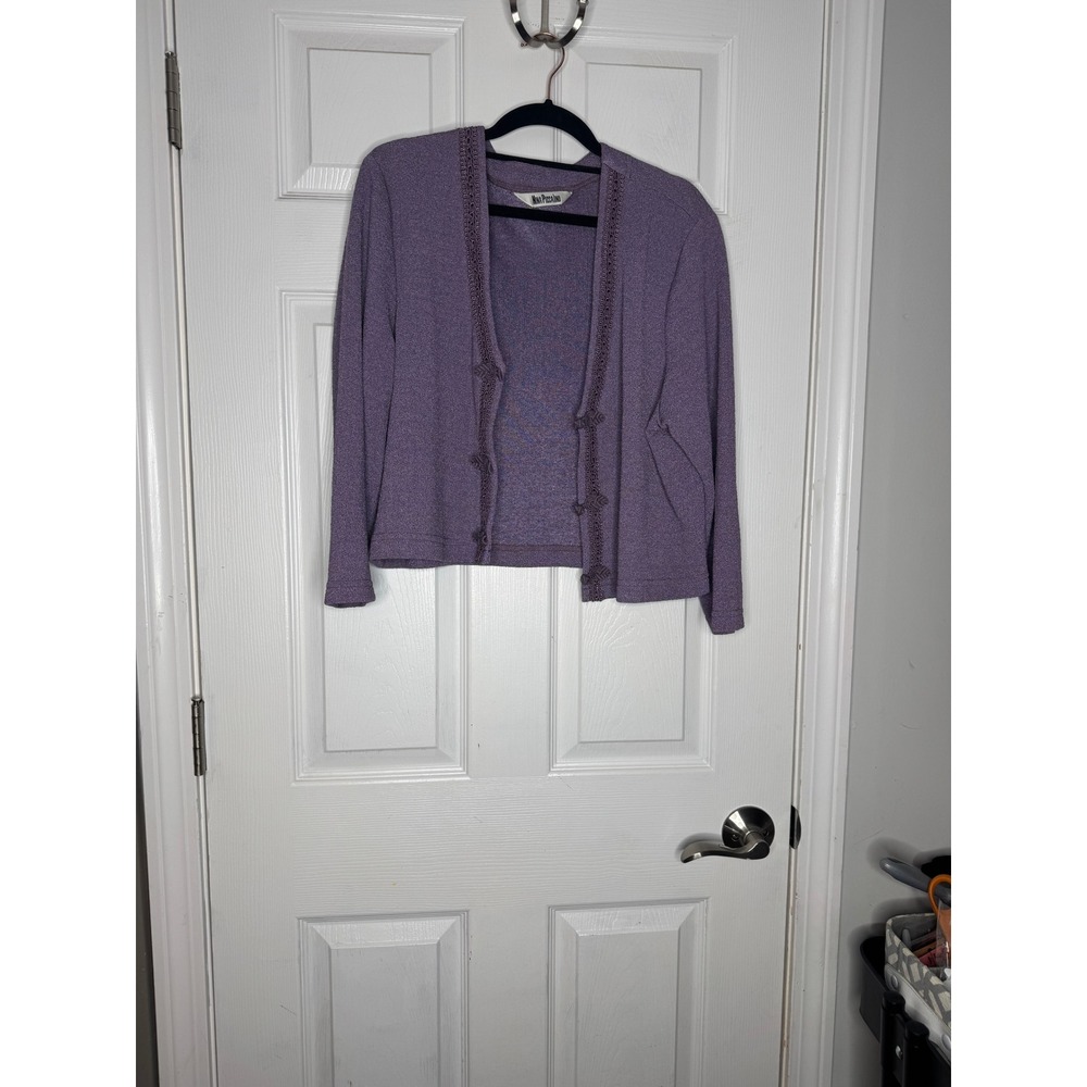 NINA PICCALINO Vintage Lavender Cardigan Grandmacore‎ Fairycore